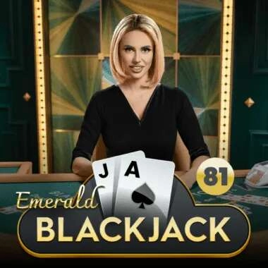 Blackjack 81 Emerald avec un thème vert émeraude et des multiplicateurs