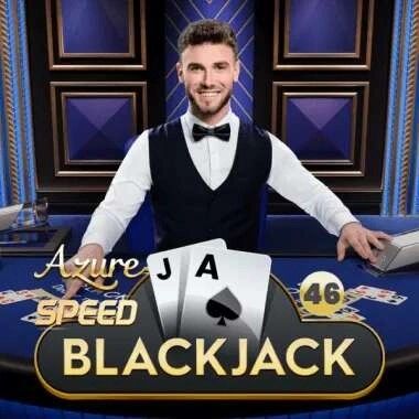 Table de Speed Blackjack 46 Azure avec croupier en direct et gameplay fluide